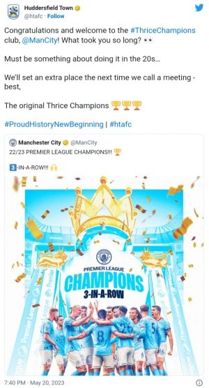 Triple Champions Manchester City